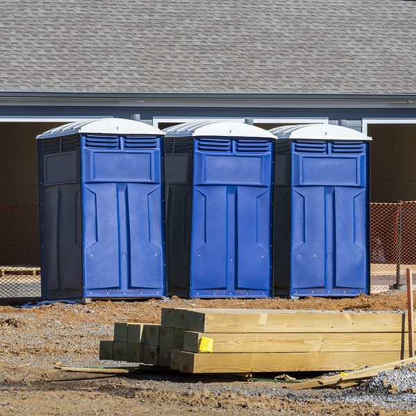 how often are the porta potties cleaned and serviced during a rental period in Bellville